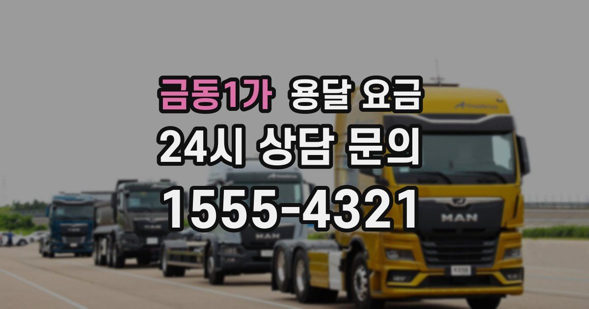 금동1가 용달 요금