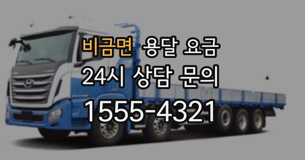 비금면 용달 요금