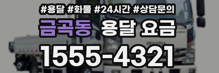 금곡동 용달 요금