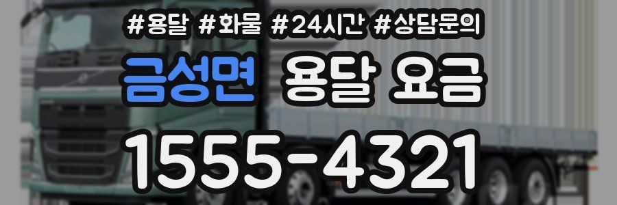 금성면 용달 요금