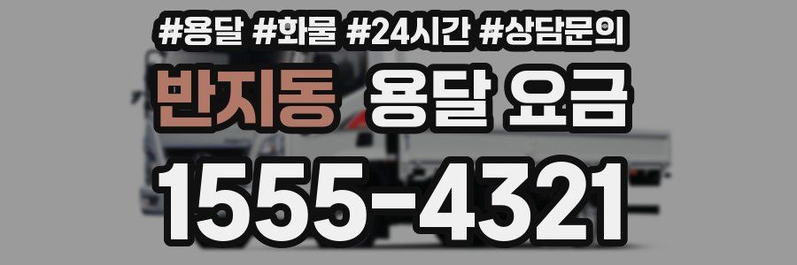 반지동 용달 요금