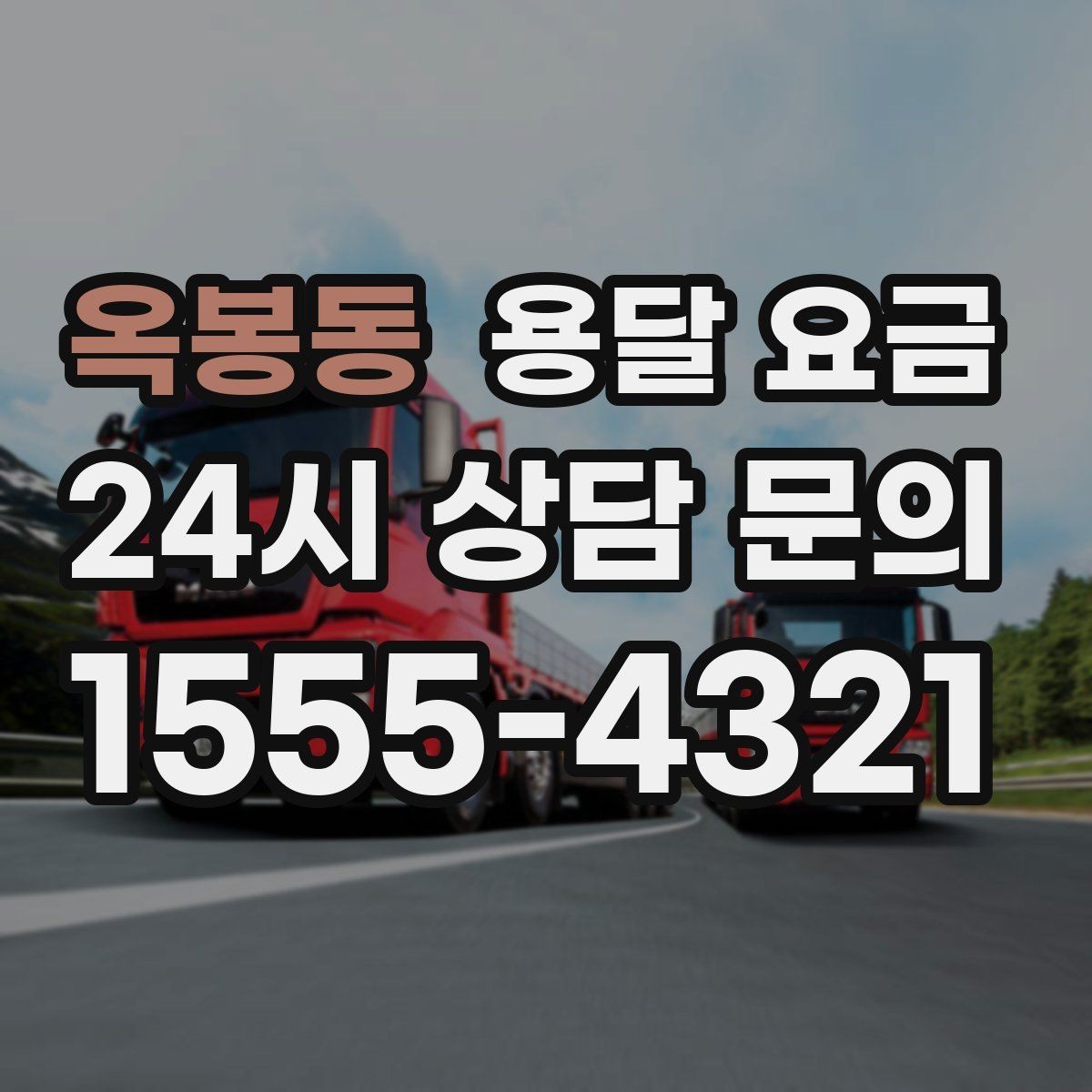 옥봉동 용달 요금 긴급 운송 시 특징