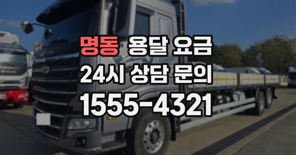 명동 용달 요금