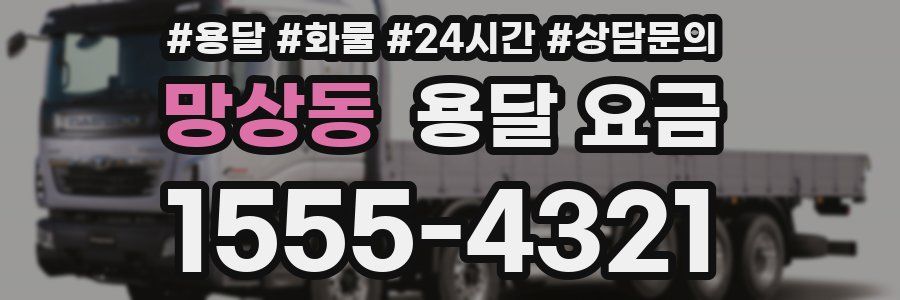 망상동 용달 요금