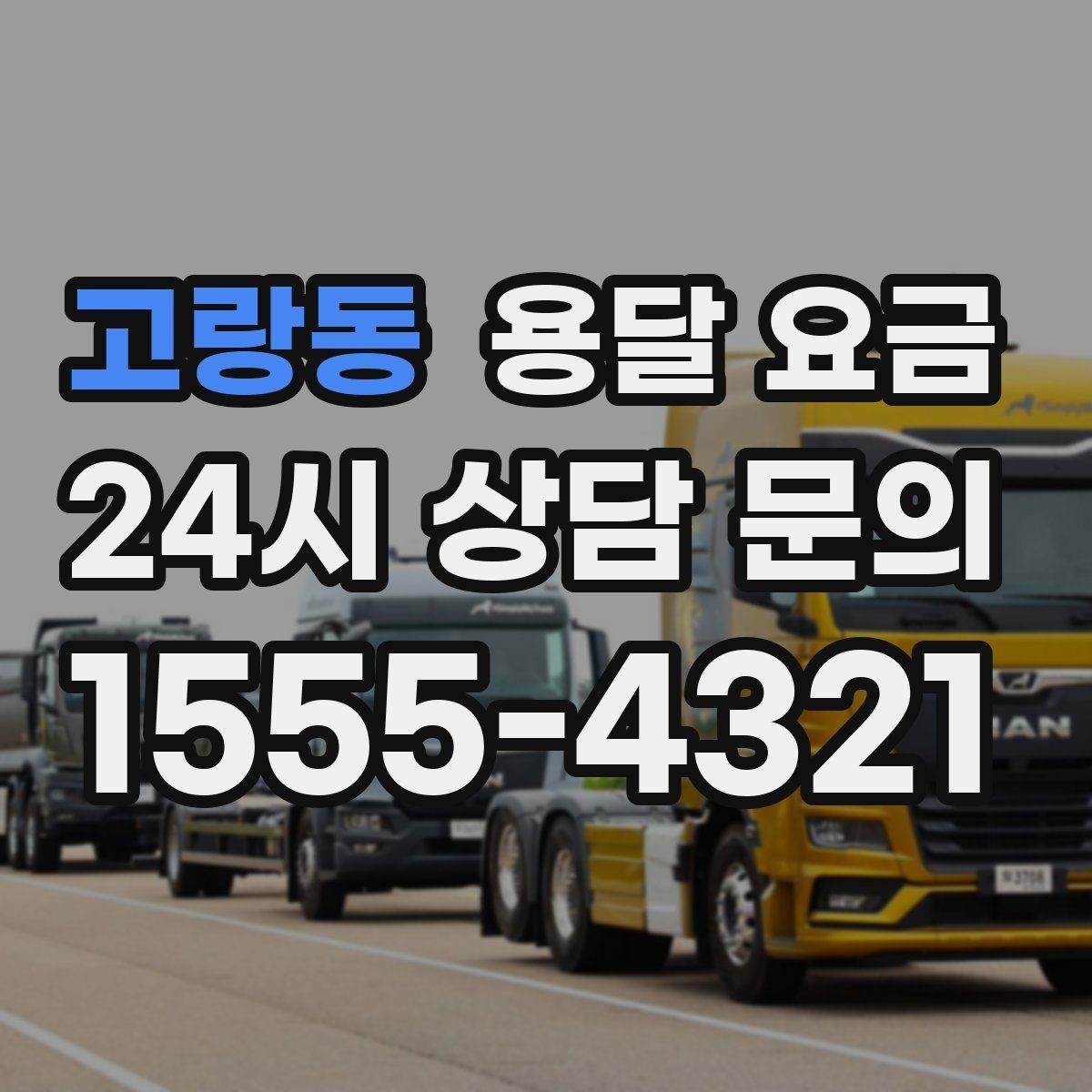 고랑동 용달 요금 오전 작업과 오후 작업 차이