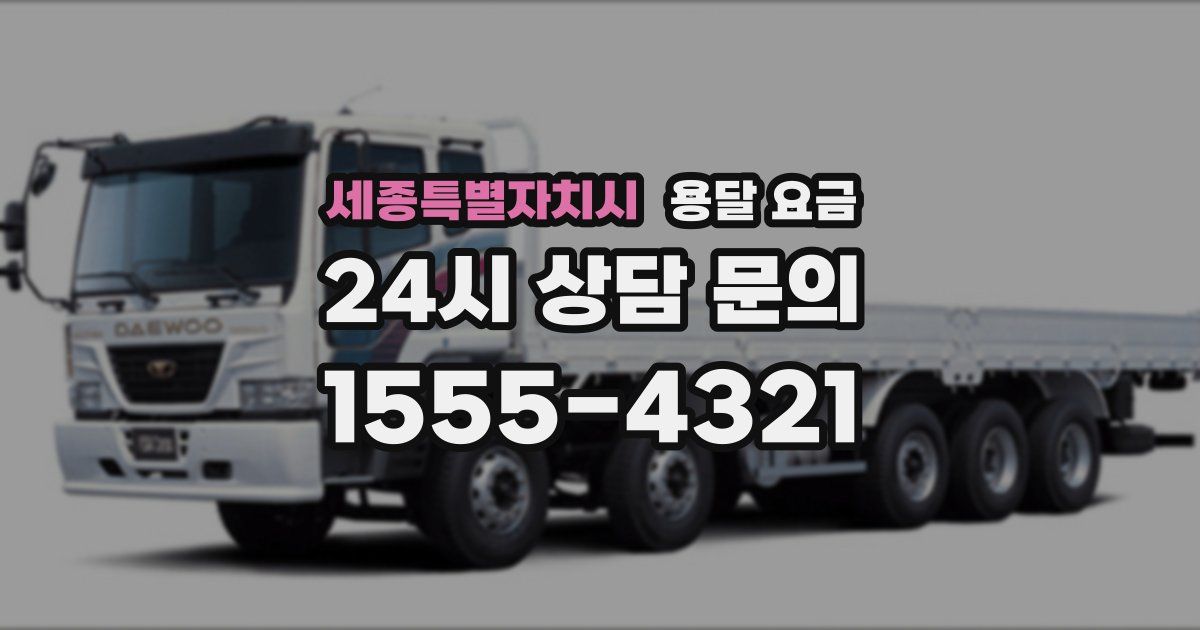 세종특별자치시 용달 요금