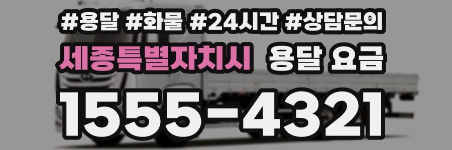 세종특별자치시 용달 요금