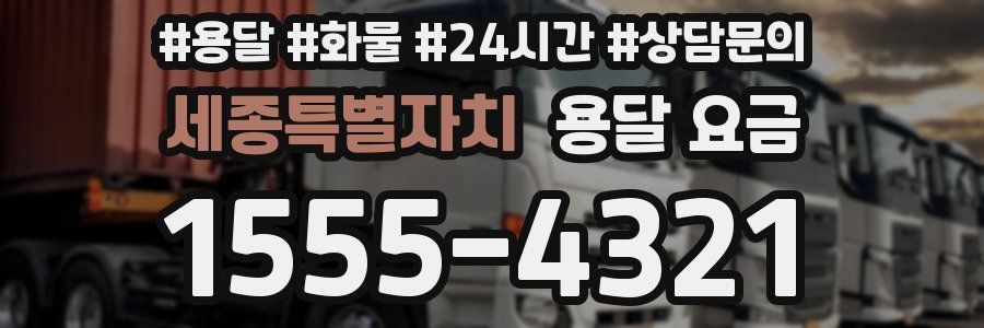 세종특별자치 용달 요금