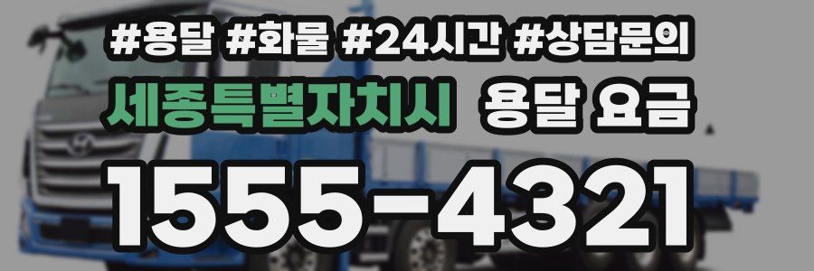 세종특별자치시 용달 요금