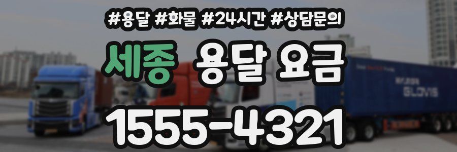 세종 용달 요금