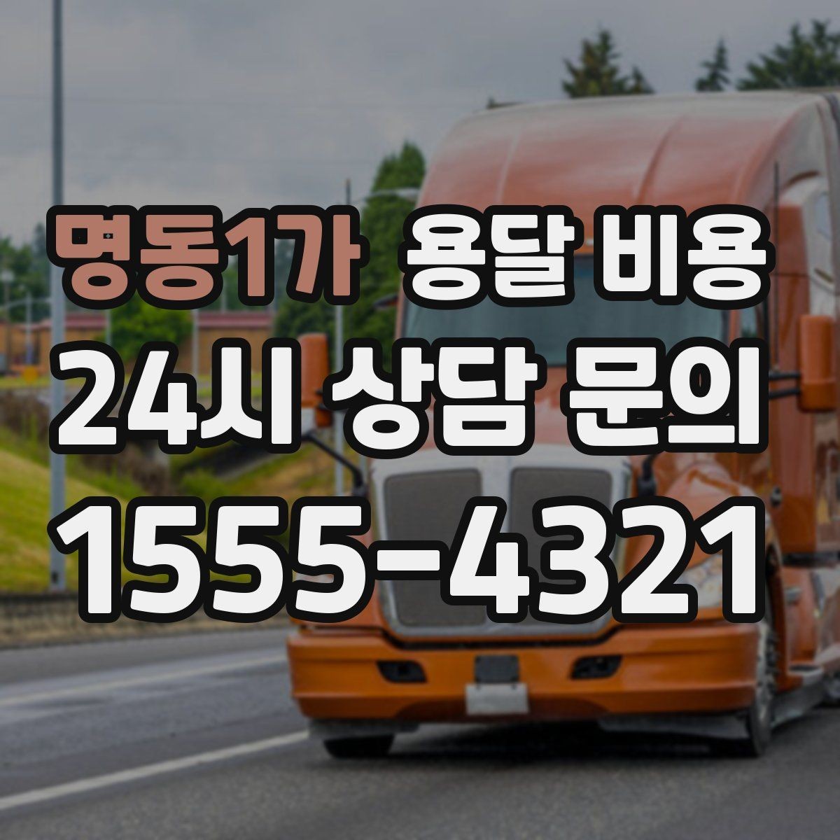 명동1가 용달 비용 사다리차 사용 시 비용 변화