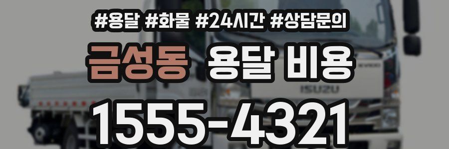 금성동 용달 비용