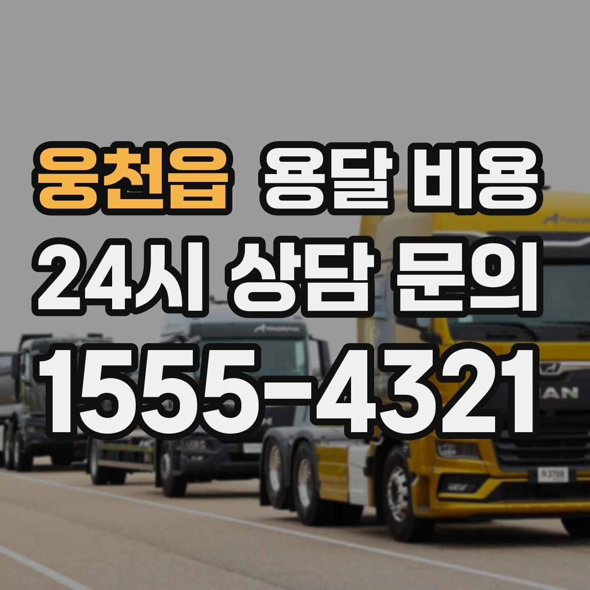 웅천읍 용달 비용