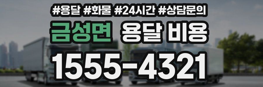 금성면 용달 비용