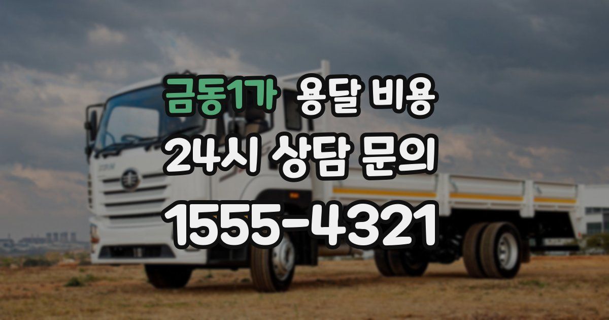 금동1가 용달 비용