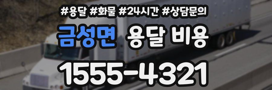 금성면 용달 비용