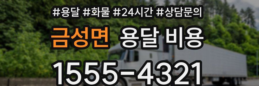 금성면 용달 비용