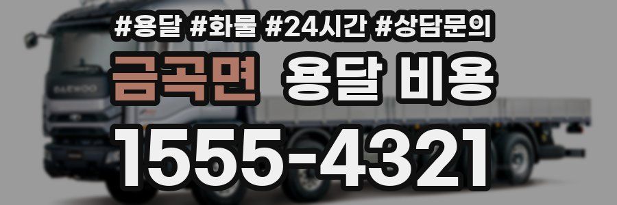 금곡면 용달 비용