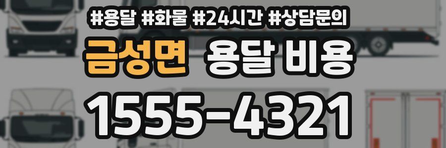 금성면 용달 비용