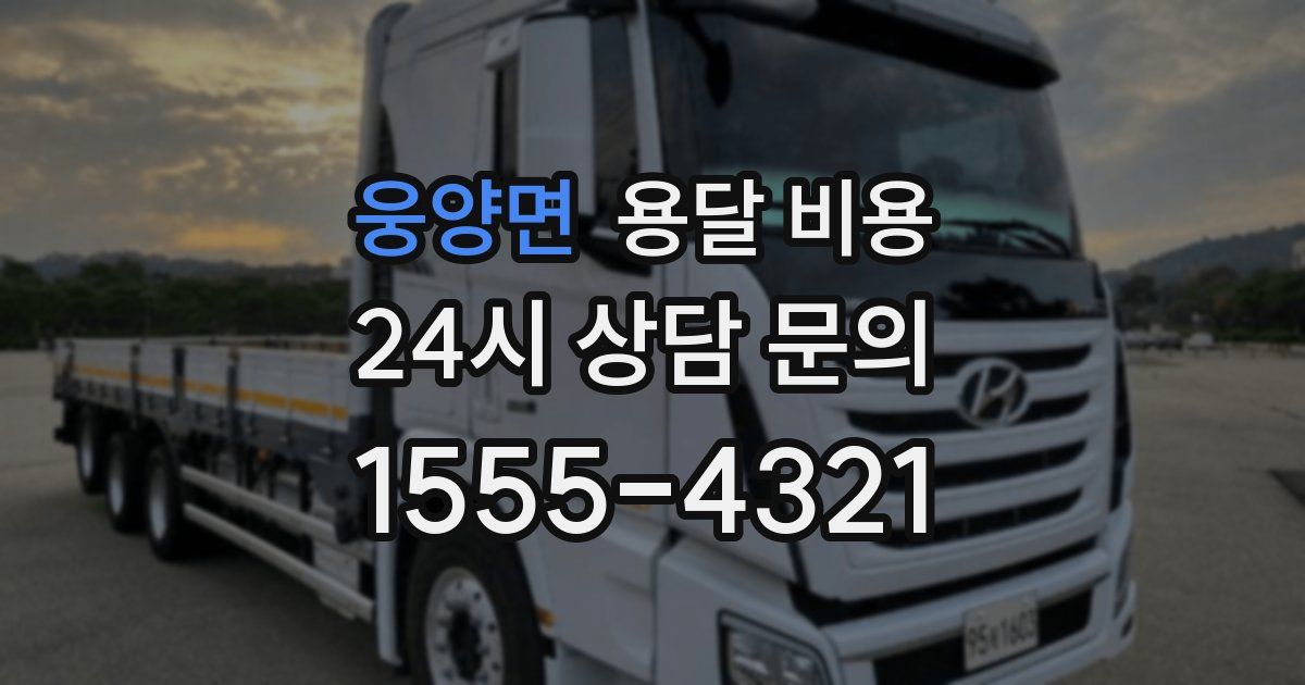 웅양면 용달 비용