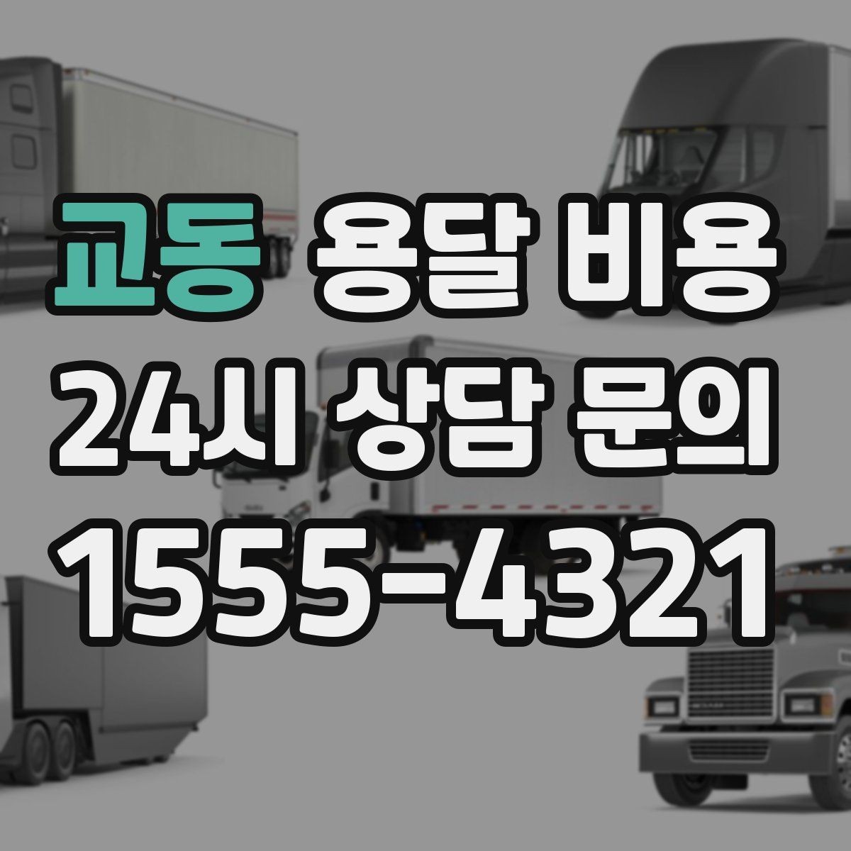 교동 용달 비용 경험 많은 업체 선택 기준