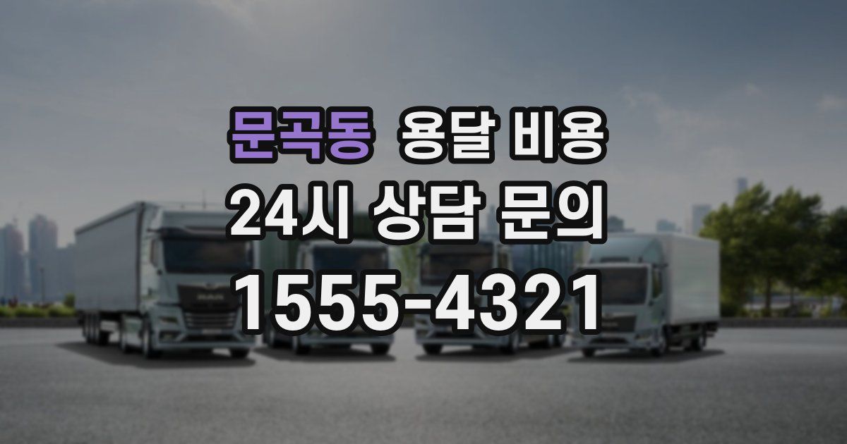 문곡동 용달 비용