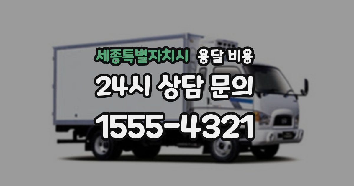 세종특별자치시 용달 비용