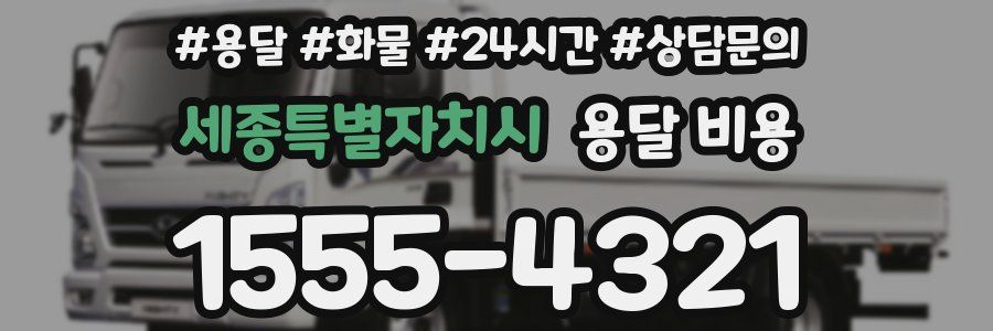 세종특별자치시 용달 비용