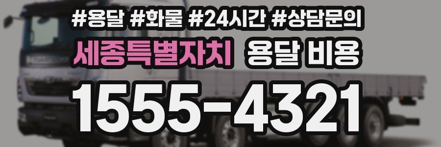 세종특별자치 용달 비용