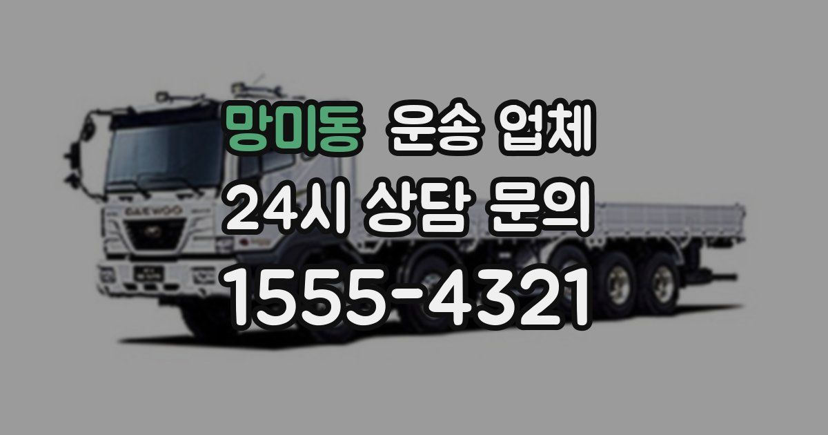 망미동 운송 업체