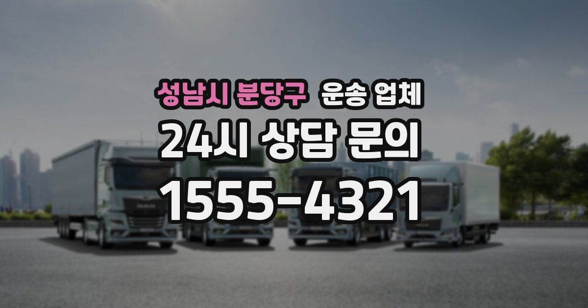 성남시 분당구 운송 업체