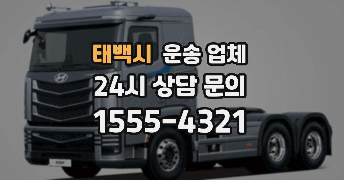 태백시 운송 업체