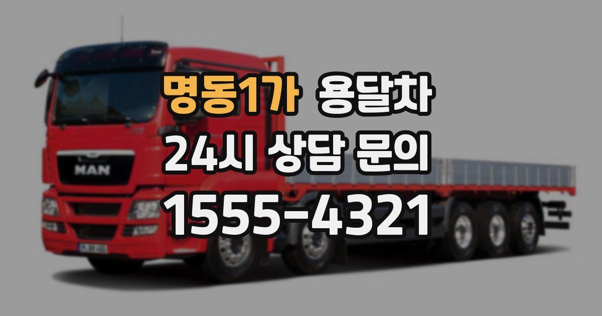 명동1가 용달차