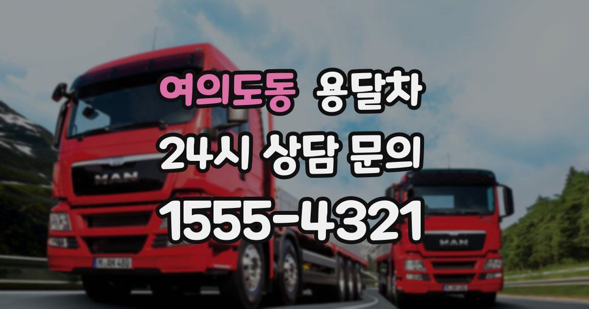 여의도동 용달차