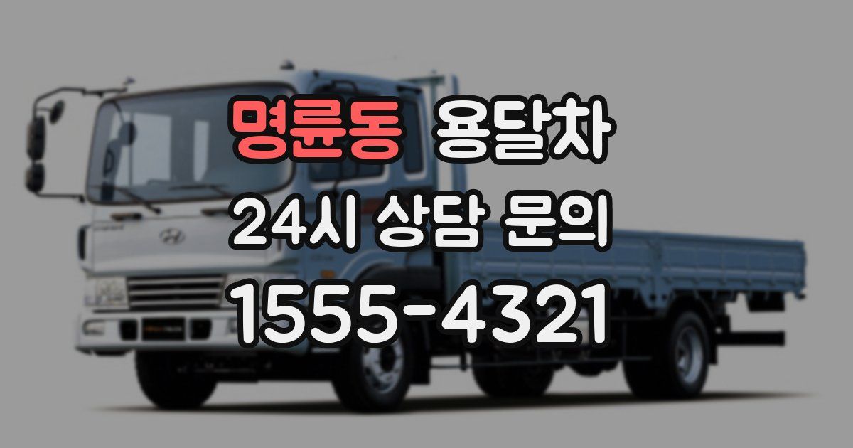 명륜동 용달차