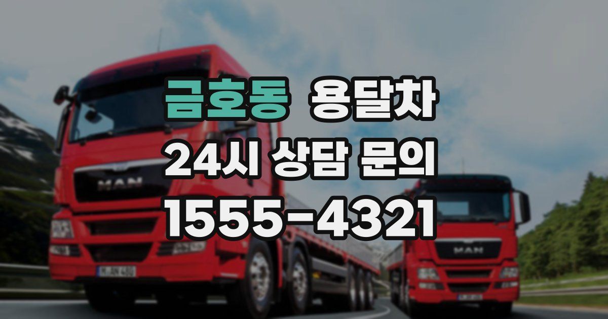 금호동 용달차