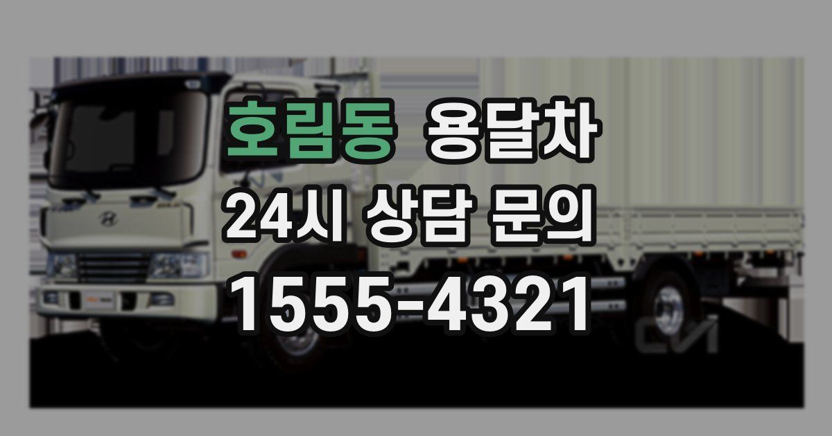 호림동 용달차