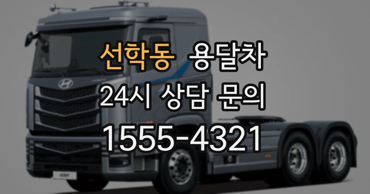 선학동 용달차