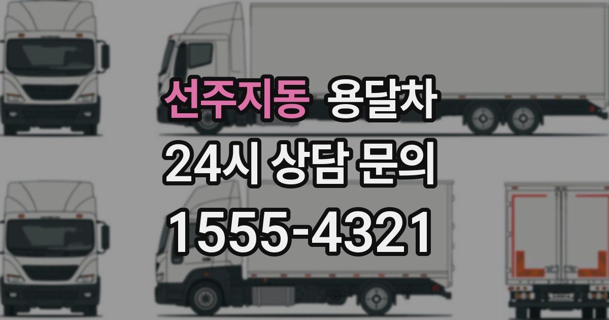 선주지동 용달차
