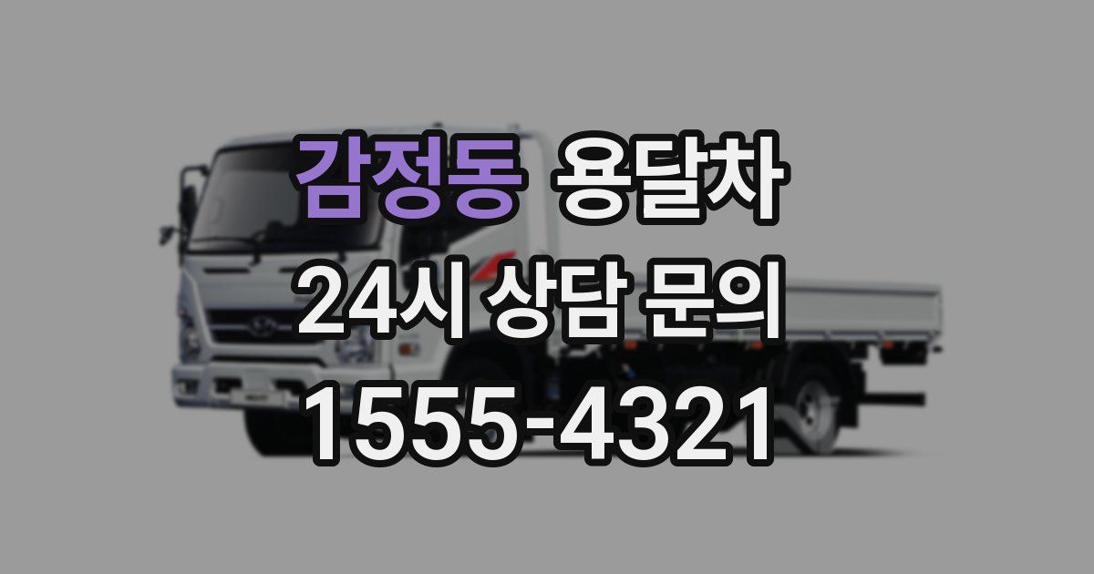 감정동 용달차
