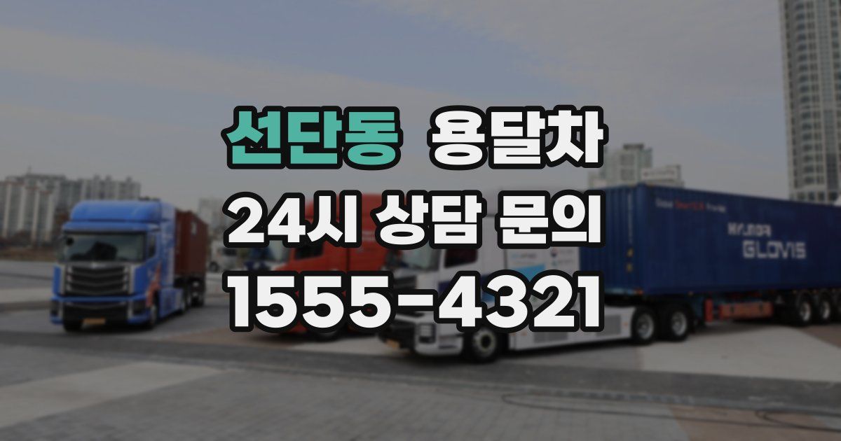 선단동 용달차