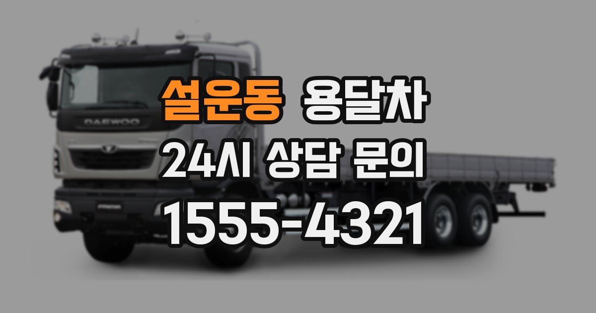 설운동 용달차