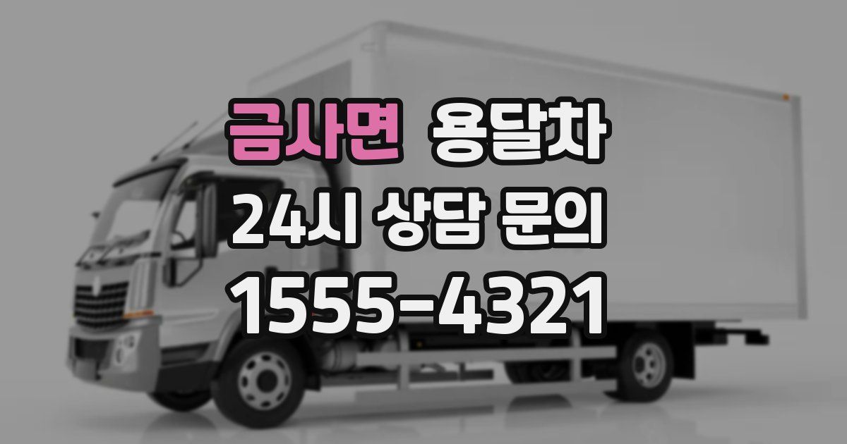 금사면 용달차
