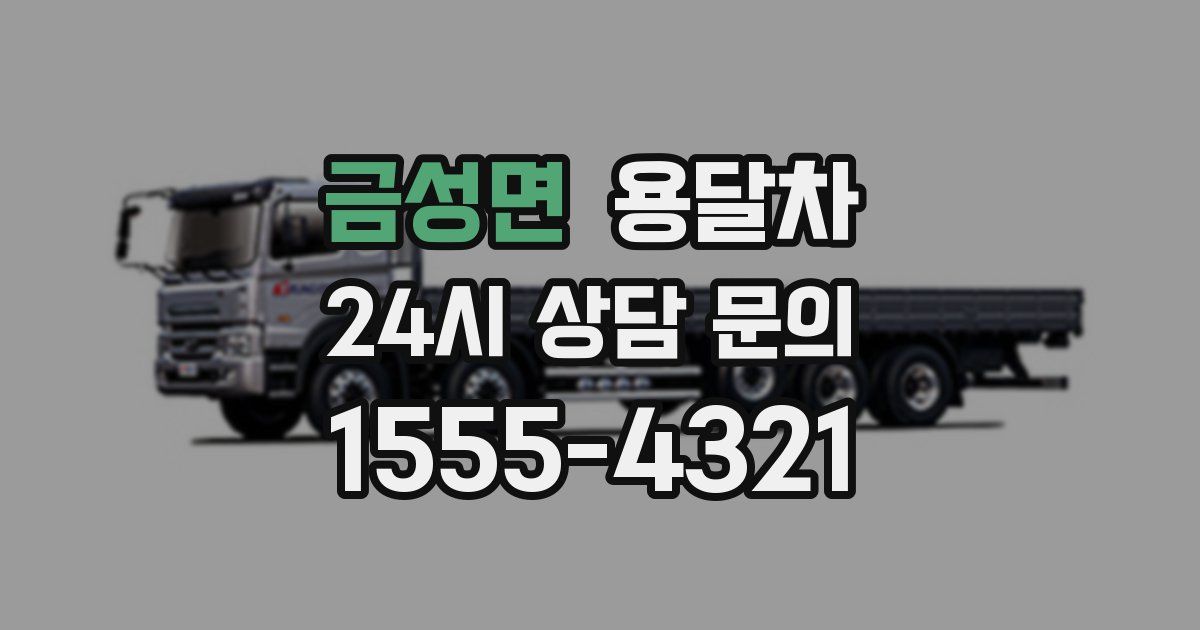 금성면 용달차