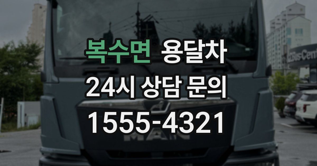 복수면 용달차