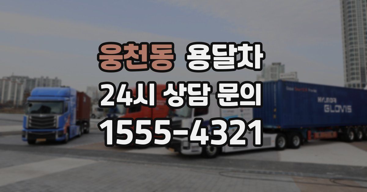 웅천동 용달차