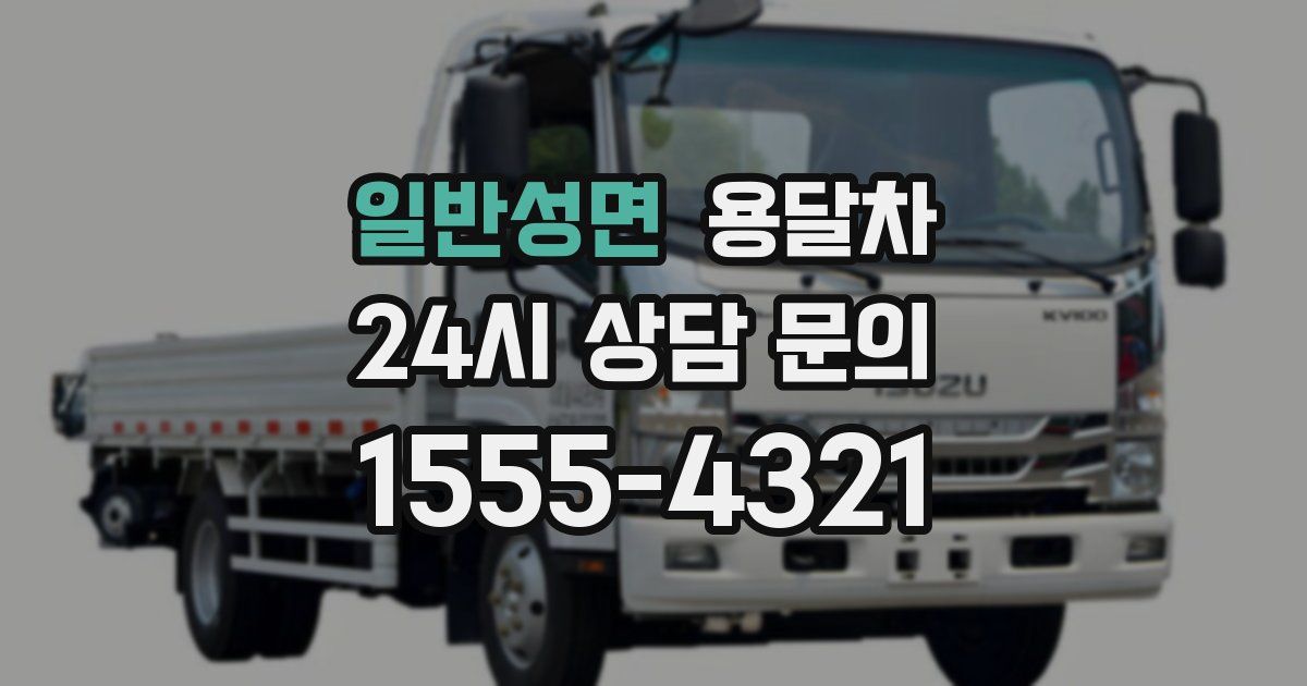 일반성면 용달차