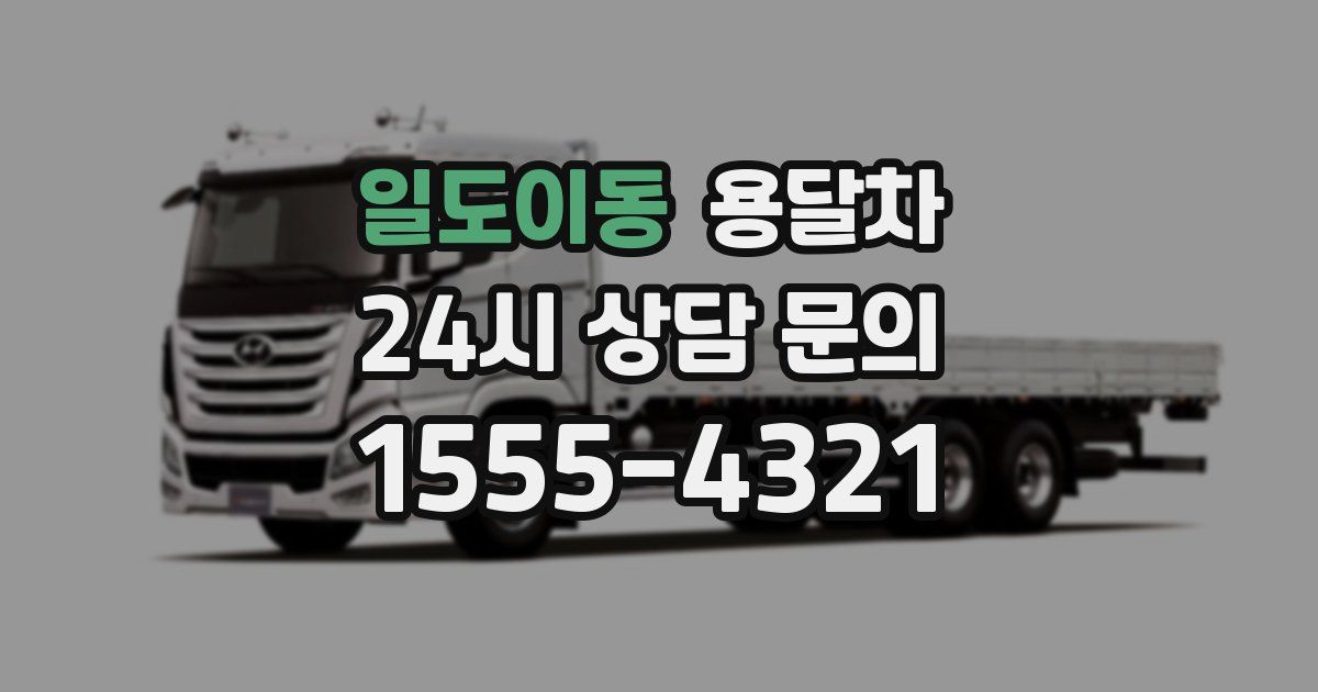 일도이동 용달차