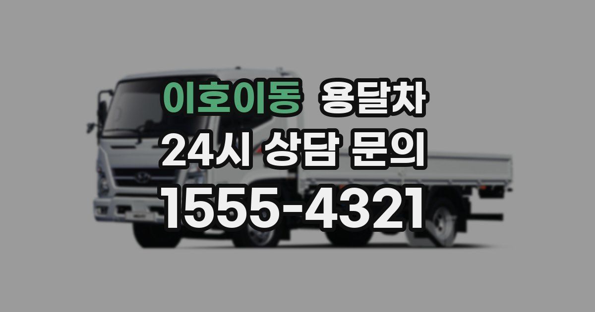 이호이동 용달차