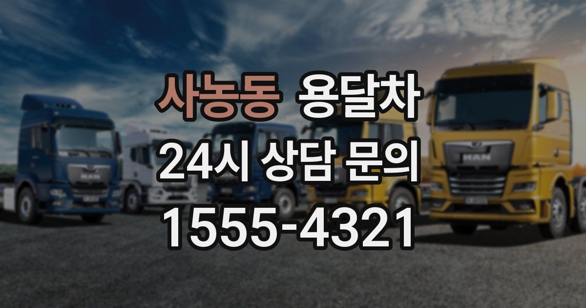 사농동 용달차